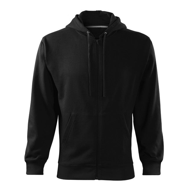Malfini Trendy zipper herren-Sweatshirt 300g/m2, schwarz
