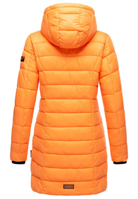Marikoo ABENDSTERNCHEN damen Steppmantel mit Kapuze Apricot Sorbet