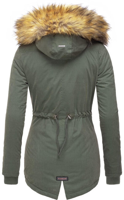 Marikoo Akira damen-winterjacke mit kapuze, oliv