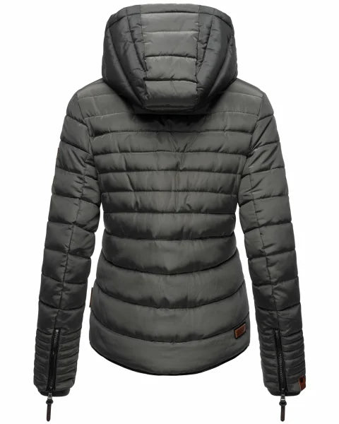 Marikoo Amber damen-winterjacke mit kapuze, anthrazit