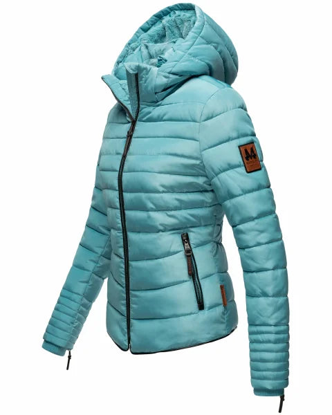 Marikoo Amber damen-Winterjacke mit Kapuze, misty blue