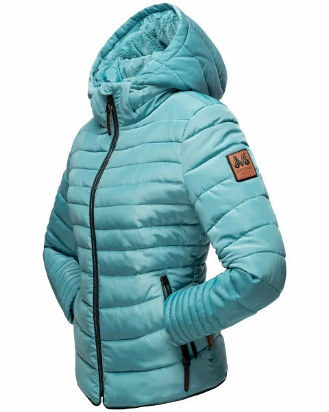 Marikoo Amber damen-Winterjacke mit Kapuze, misty blue