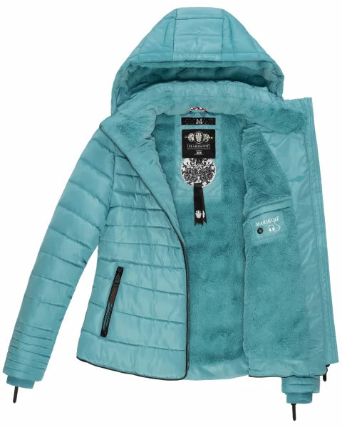 Marikoo Amber damen-Winterjacke mit Kapuze, misty blue