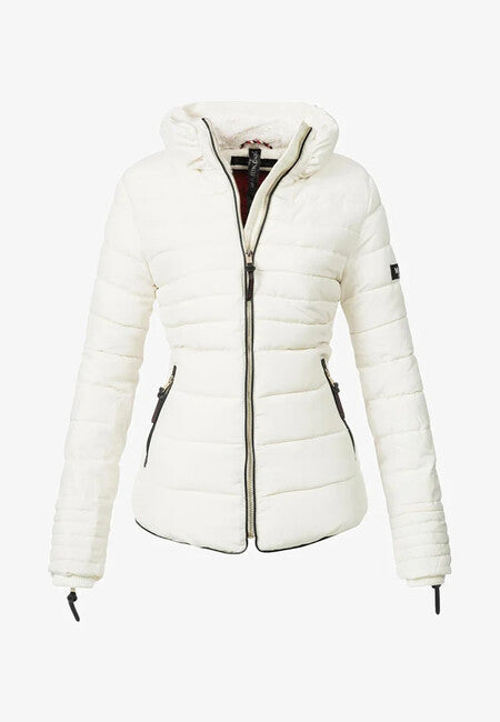 Marikoo Amber damen-winterjacke mit kapuze, white