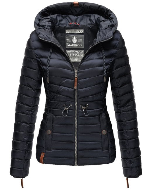 Marikoo ANIYAA damen-Übergangsjacke mit Kapuze, navy