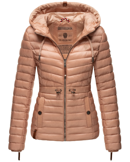 Marikoo ANIYAA damen-Übergangsjacke mit Kapuze, rosa