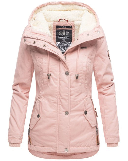 Marikoo BIKOO damen-Winterjacke mit Kapuze, rosa
