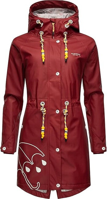 Marikoo Dancing Umbrella damen Waterproof Jacket, blutrot