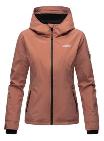 Marikoo BROMBEERE damen-übergangsjacke mit kapuze, terracotta