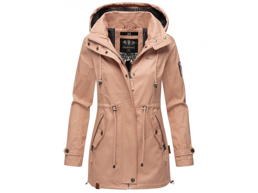Marikoo Nyokoo damen-Übergangsjacke mit Kapuze, blassrosa