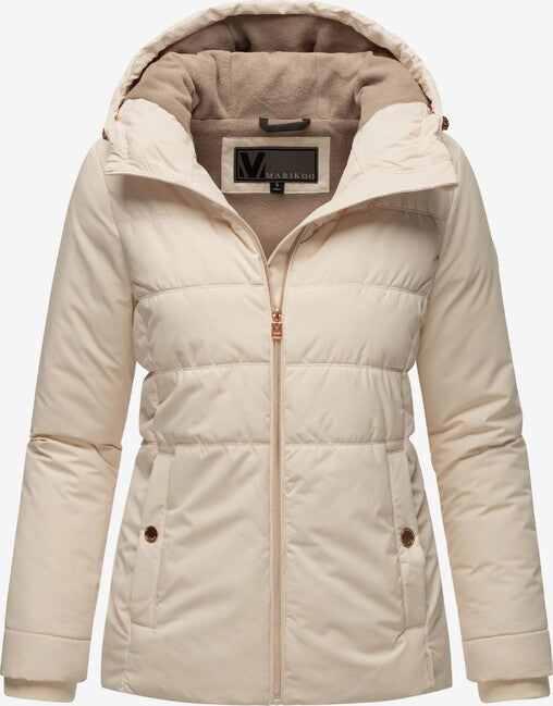 Marikoo Alemee damen Winterjacke mit Kapuze, creme