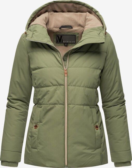 Marikoo Alemee damen Winterjacke mit Kapuze, oliv