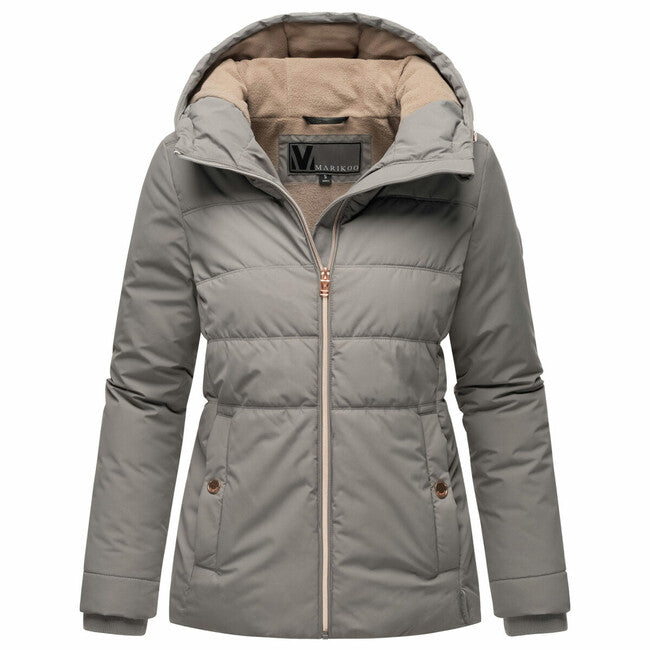 Marikoo Alemee damen Winterjacke mit Kapuze, grau