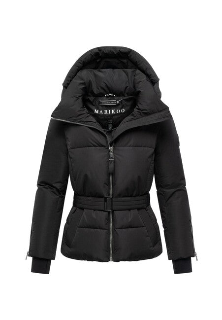 Marikoo Aleyna16 damen Winterjacke mit Kapuze, schwarz