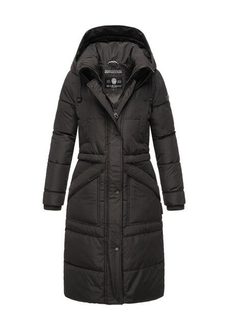Marikoo Ayumii damen Winterjacke mit Kapuze, schwarz