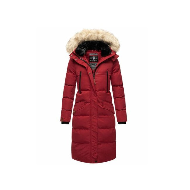 Marikoo Schneesternchen damen-Winterjacke mit Kapuze, blood red