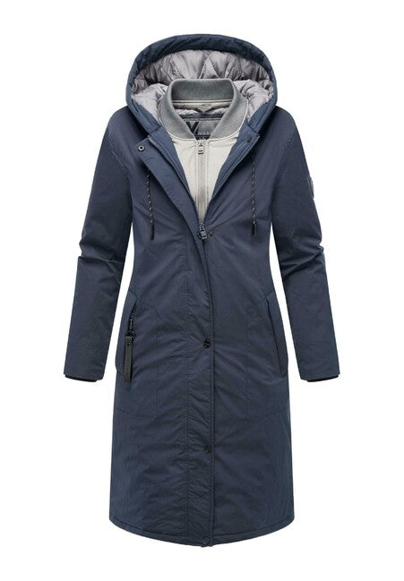 Marikoo Ledalaa damen Winterparka mit Kapuze, navy blau