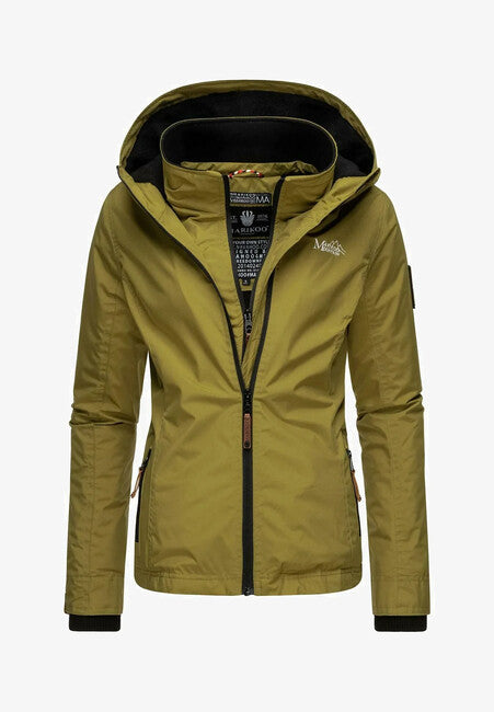 Marikoo ERDBEERE damen-Übergangsjacke mit Kapuze, moss green