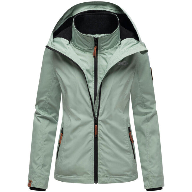 Marikoo Erdbeere Übergangsjacke mit Kapuze, smokey mint