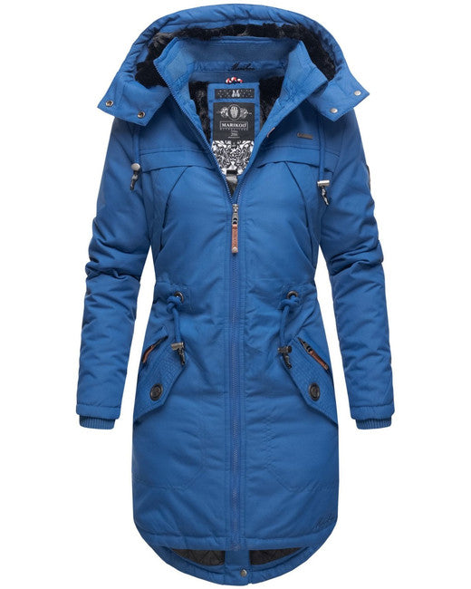 Marikoo Kamii damen-Winterjacke mit Kapuze, blau
