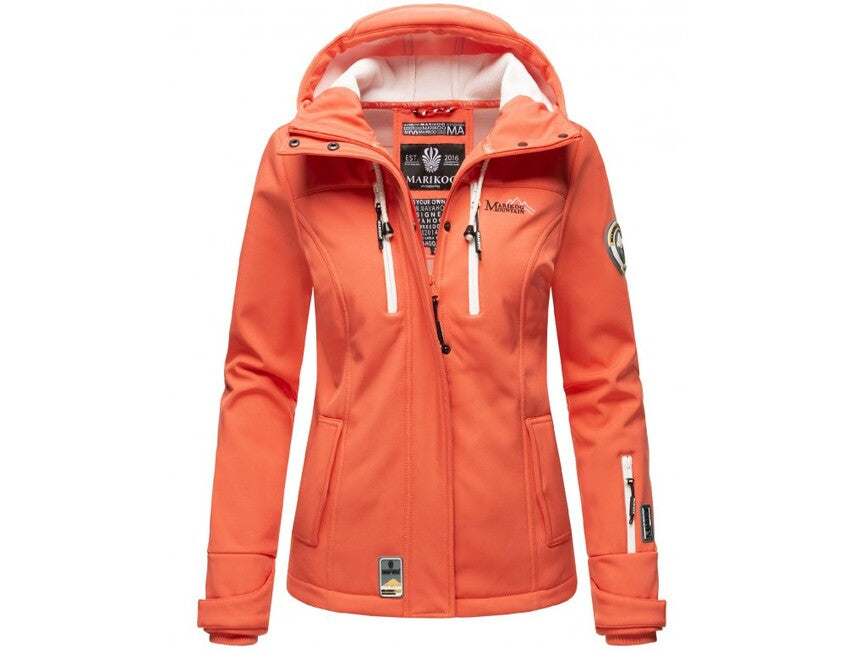Marikoo Kleine ZICKE damen übergangs-kapuzenjacke, coral