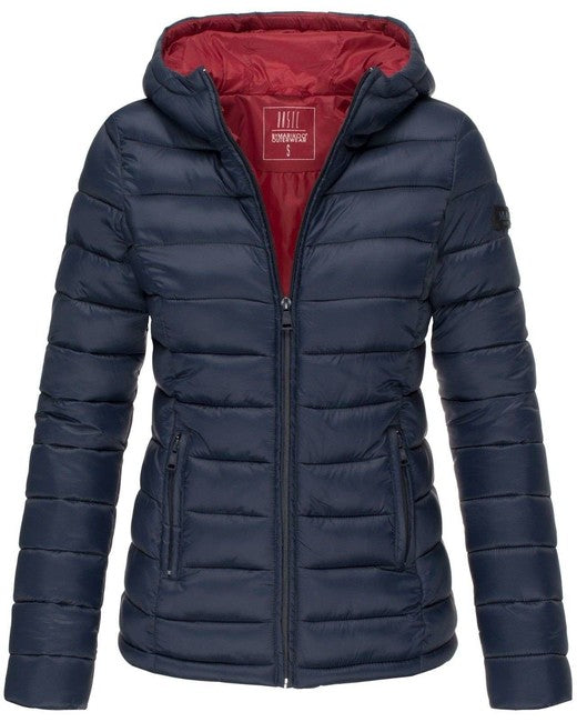 Marikoo Lucy damen-übergangsjacke mit kapuze, navy