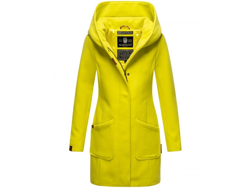 Marikoo MAIKOO damen-Wintermantel mit Kapuze, lime green