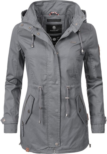 Marikoo Nyokoo damen-Übergangsjacke mit Kapuze, dark grey