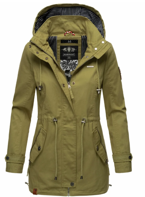 Marikoo Nyokoo damen-Übergangsjacke mit Kapuze, grün