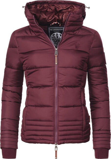 Marikoo SOLE damen-Winterjacke mit Kapuze, wine