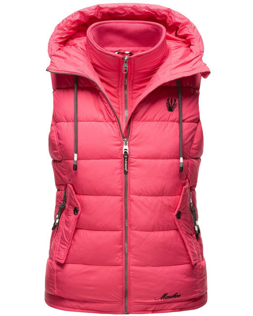 Marikoo TAISAA damenweste mit kapuze, rosa