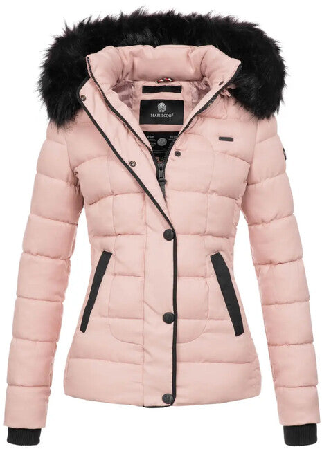 Marikoo Unique damen-Winterjacke mit Kapuze, rose