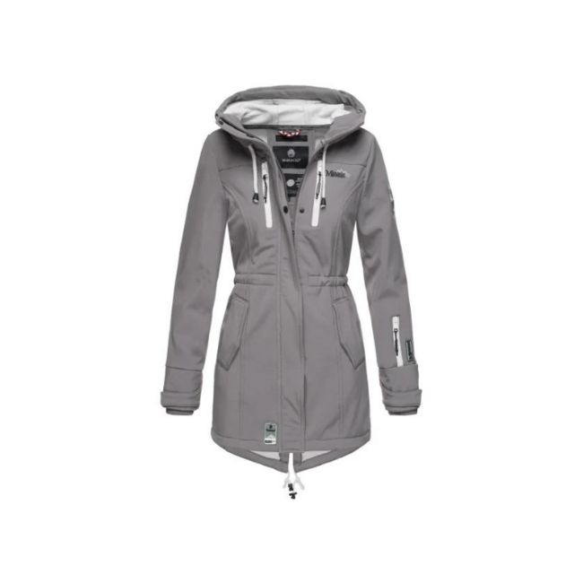 Marikoo ZIMTZICKE damen-winter-softshelljacke mit kapuze, grau