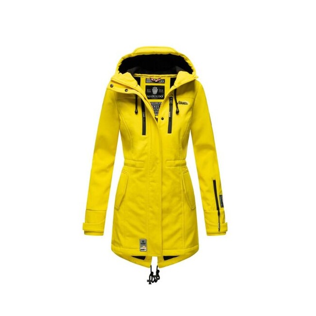 Marikoo ZIMTZICKE damen-winter-softshelljacke mit kapuze, gelb