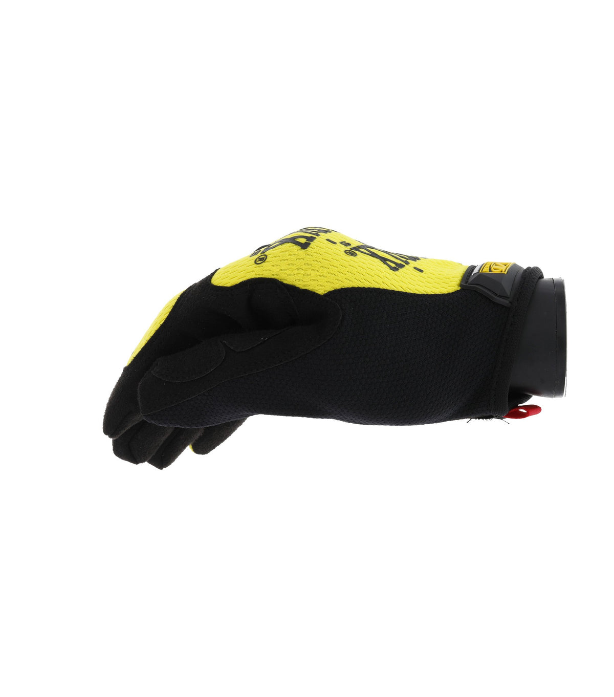 Mechanix Handschuhe Original gelb s ciernym napisom