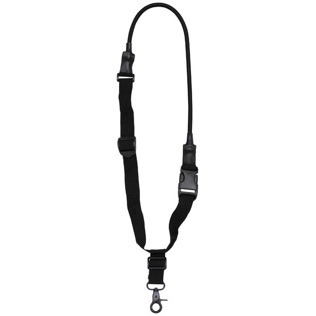MFH Bungee Gewehrgurt mit Karabiner 1-Punkt-Befestigung, schwarz