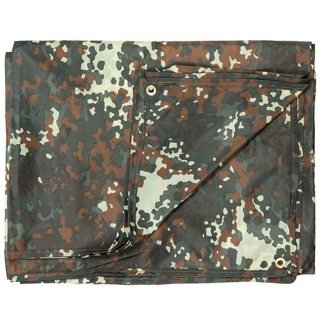MFH Plane mit Ösen, flecktarn 3 x 3 m