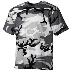 MFH Metro Urban μπλουζάκι camo, ολόμαυρο-λευκό