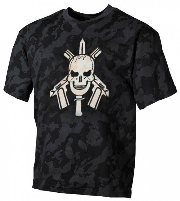 MFH maskacove T-Shirt vzor night camo Guns