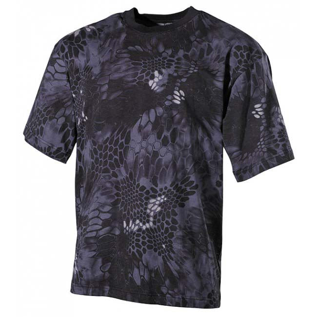 MFH BW Tarnmuster-T-shirt snake black, 170g/m2