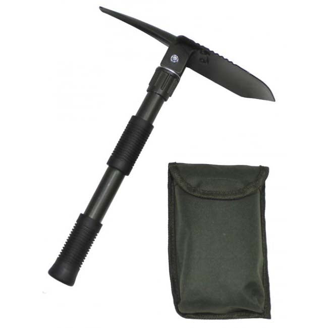 MFH Mini-Klappschaufel 3 in 1, ganzmetall mit tasche