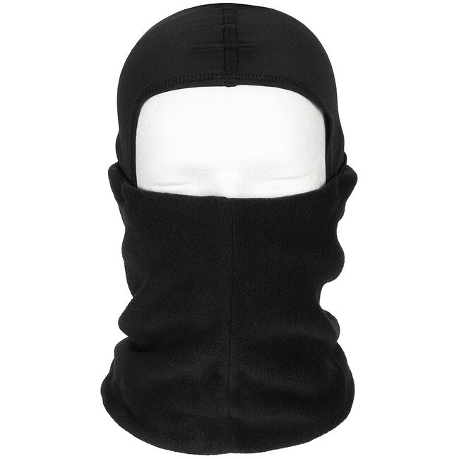MFH Halswärmer mit Kopfbedeckung, fleece, schwarz