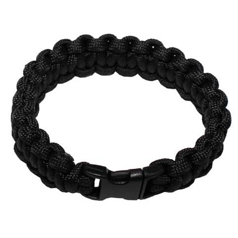 MFH Paracord Armband Clipverschluss, schwarz