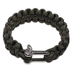 MFH Paracord Bracelet, Olive, Metal Clasp