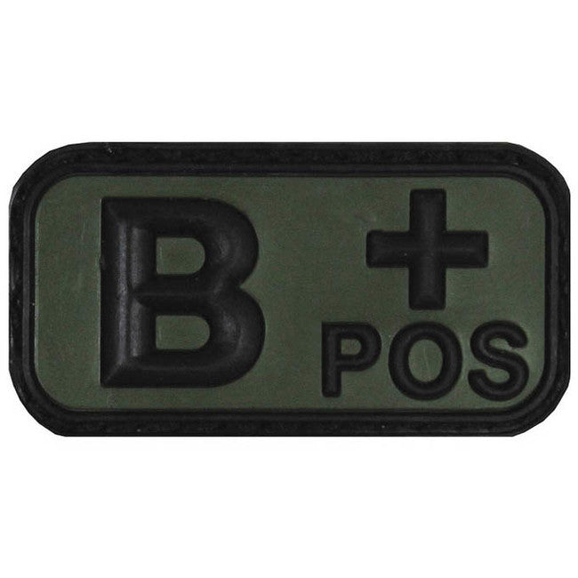 MFH 3D Klettabzeichen Blugruppe B positive, schwarz 5x2,5 cm