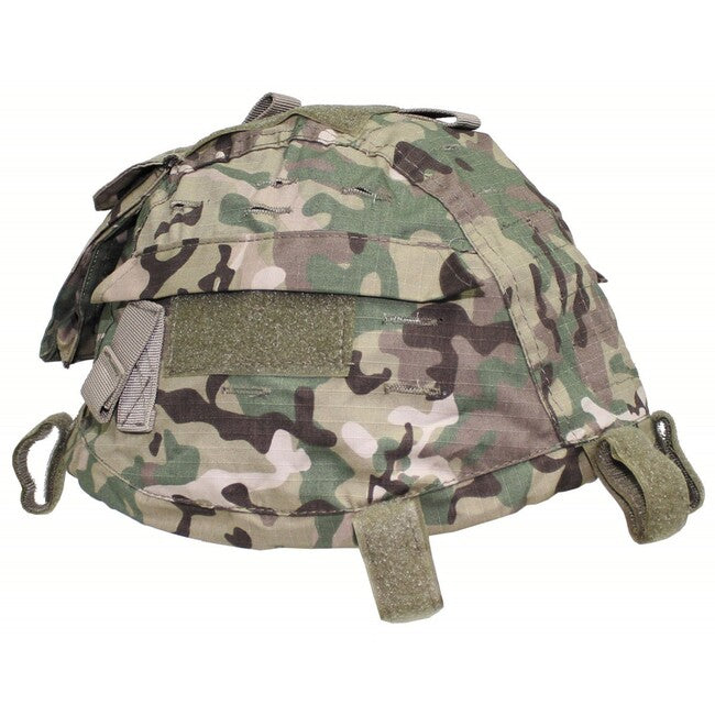 MFH Helmüberzug mit taschen verstellbare Größe Betrieb - Camouflage