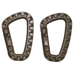 MFH Kunststoff-Karabiner 2 Stück, coyote