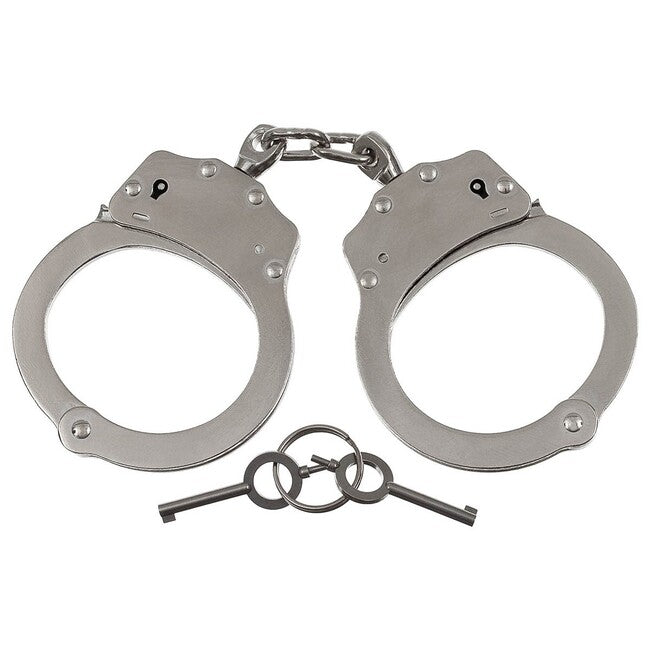 MFH Polizeihandschellen mit zwei Schlüsseln, Schlitz für Schloss
