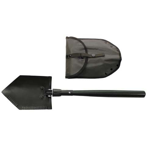 MFH Feldspaten mit Holzhandgriff olivgrün 62cm