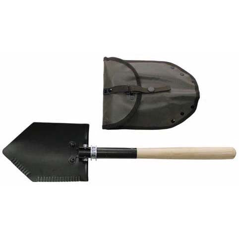 MFH Feldklappspaten mit Holzhandgriff, 61cm